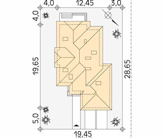 Projekt domu Sonata 2 - usytuowanie na działce