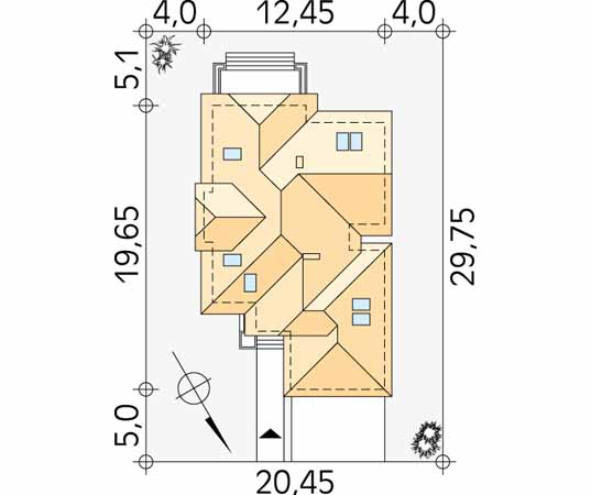 Projekt domu Sonata 3 - usytuowanie na działce