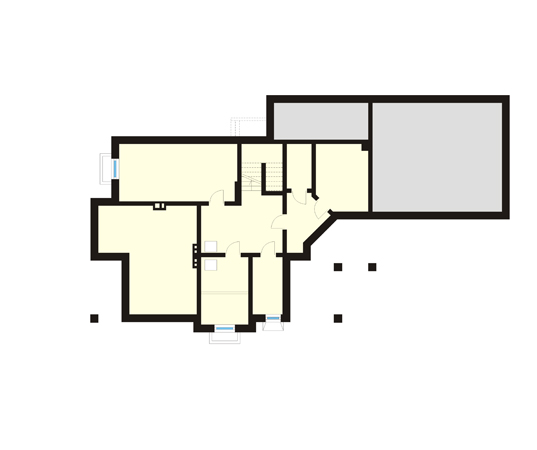 Projekt domu Sonet - rzut piwnicy