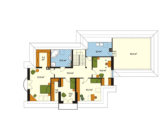 Projekt domu Sonet - rzut poddasza