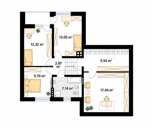 Projekt domu Sopran 3 - rzut poddasza