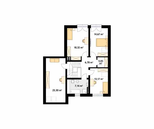 Projekt domu Sopran 6 - rzut poddasza