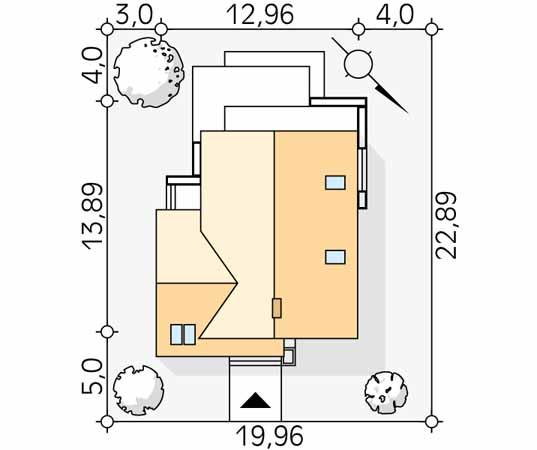 Projekt domu Sopran 6 - usytuowanie na działce