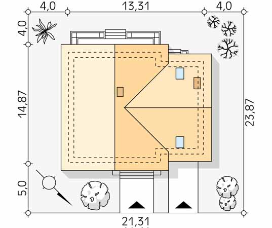 Projekt domu Sopran 8 - usytuowanie na działce