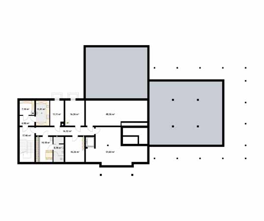 Projekt pensjonatu Świerszcz - rzut piwnicy