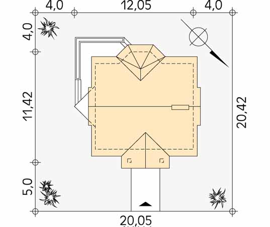 Projekt domu Symfonia 3 - usytuowanie na działce