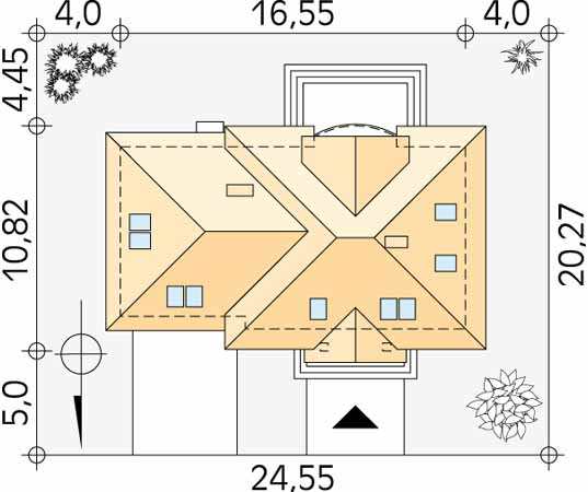 Projekt domu Szafran 3 - usytuowanie na działce