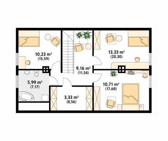 Projekt domu Szpak dr-S - rzut poddasza