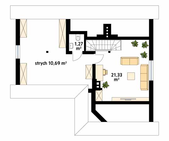 Projekt domu Szyper 11 - rzut poddasza