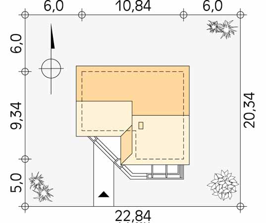 Projekt domu Szyper 4 dr-S - usytuowanie na działce