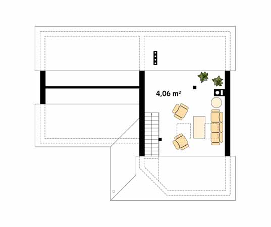 Projekt domu Szyper 7 bal-S - rzut poddasza
