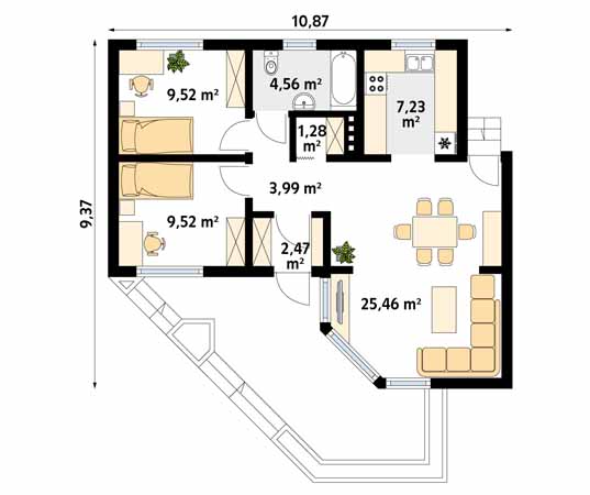 Projekt domu Szyper dr-S - rzut parteru