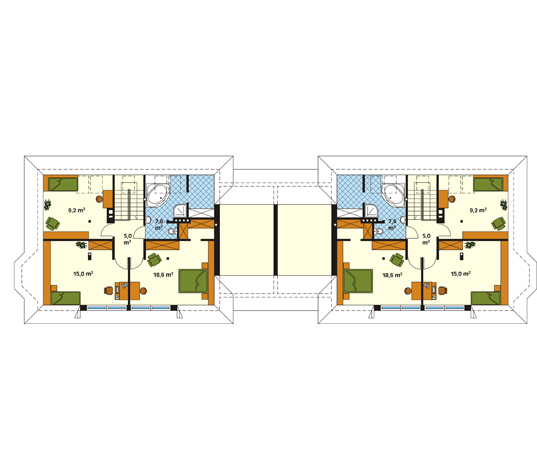 Projekt domu Tajfun - rzut poddasza
