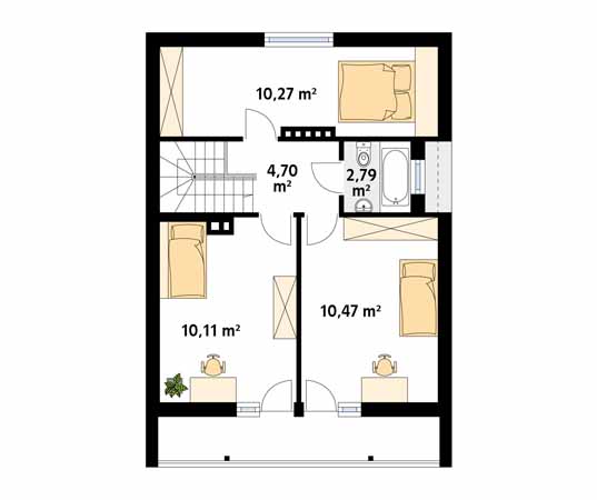 Projekt domu Takt - rzut poddasza
