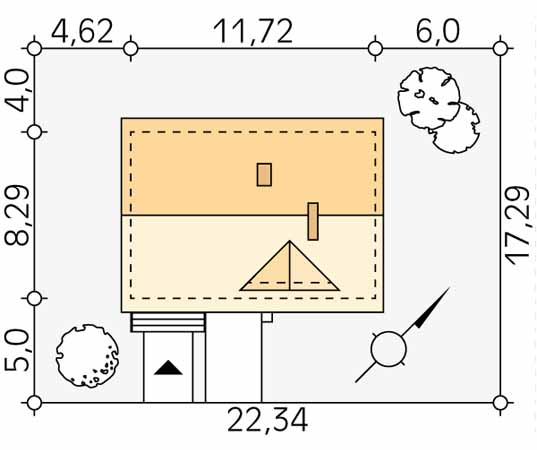 Projekt domu Takt 3 - usytuowanie na działce