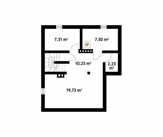 Projekt domu Takt 4 - rzut piwnicy