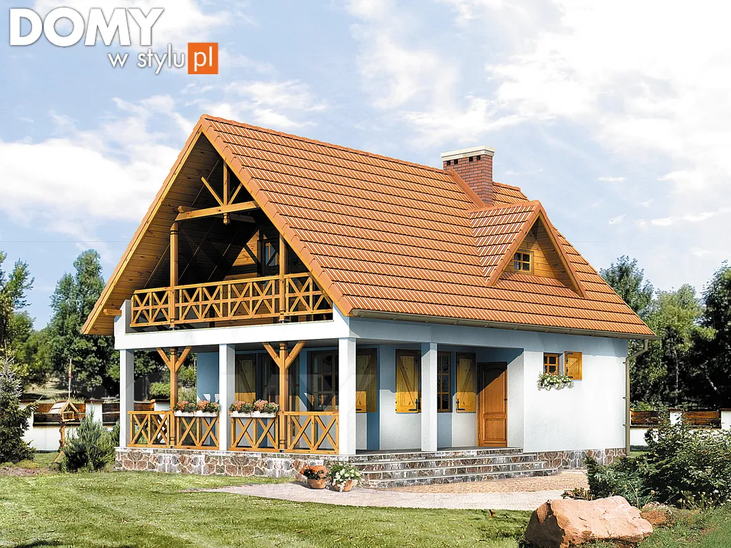 Projekt domu z poddaszem Takt 4 - wizualizacja frontowa