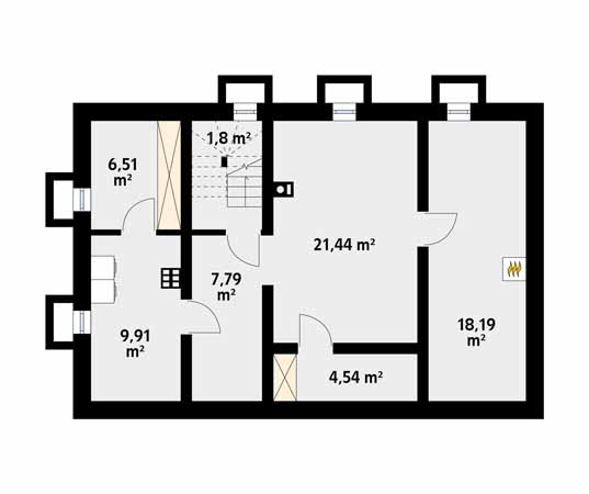 Projekt domu Takt 6 - rzut piwnicy