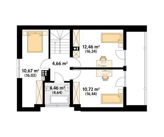 Projekt domu Takt 6 - rzut poddasza
