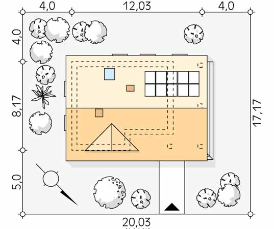 Projekt domu Takt 6 - usytuowanie na działce