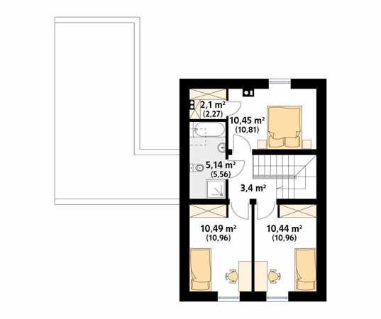 Projekt domu Teo 4 - rzut poddasza