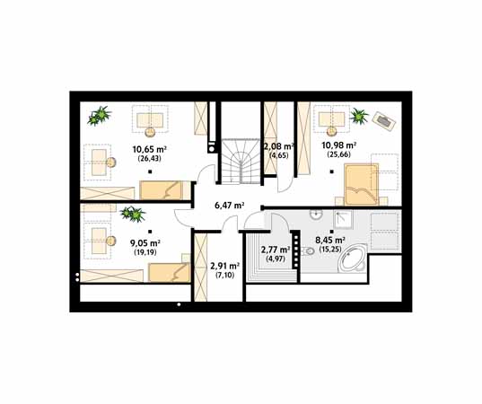 Projekt domu Tercja 4 - rzut poddasza