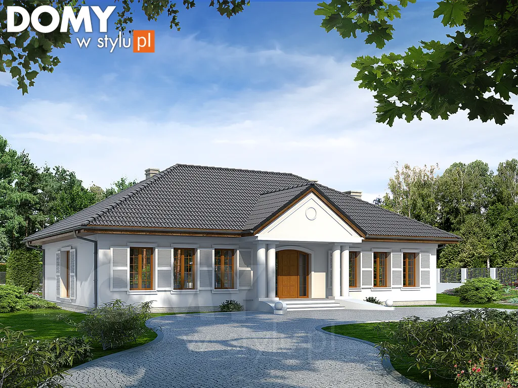 Projekt domu parterowego Tercja 6 - wizualizacja frontowa