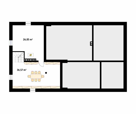 Projekt domu Tercja 7 - rzut piwnicy