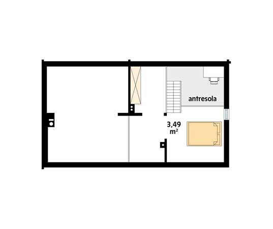 Projekt domu Traper 2 bal - rzut poddasza