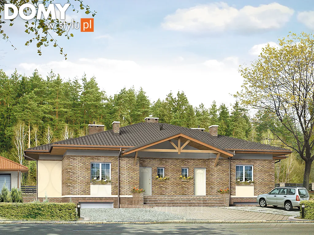 Projekt domu Turkus - wizualizacja frontowa