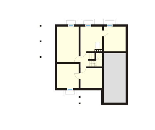 Projekt domu Twist - rzut piwnicy