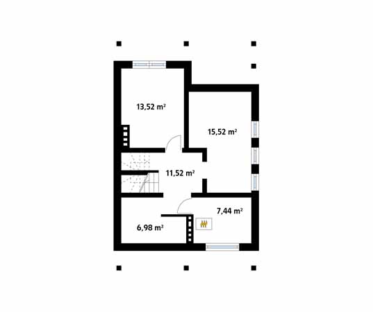 Projekt domu Uwertura 2 - rzut piwnicy