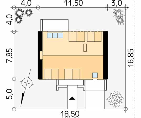 Projekt domu Vigo 2 - usytuowanie na działce