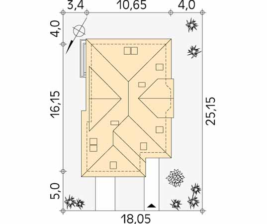 Projekt domu Viola 2 - usytuowanie na działce