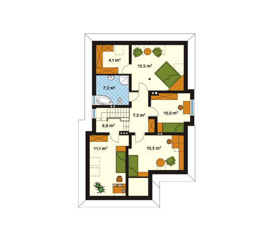 Projekt domu Viola 5 - rzut poddasza