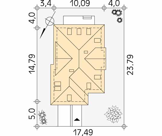 Projekt domu Viola 5 - usytuowanie na działce
