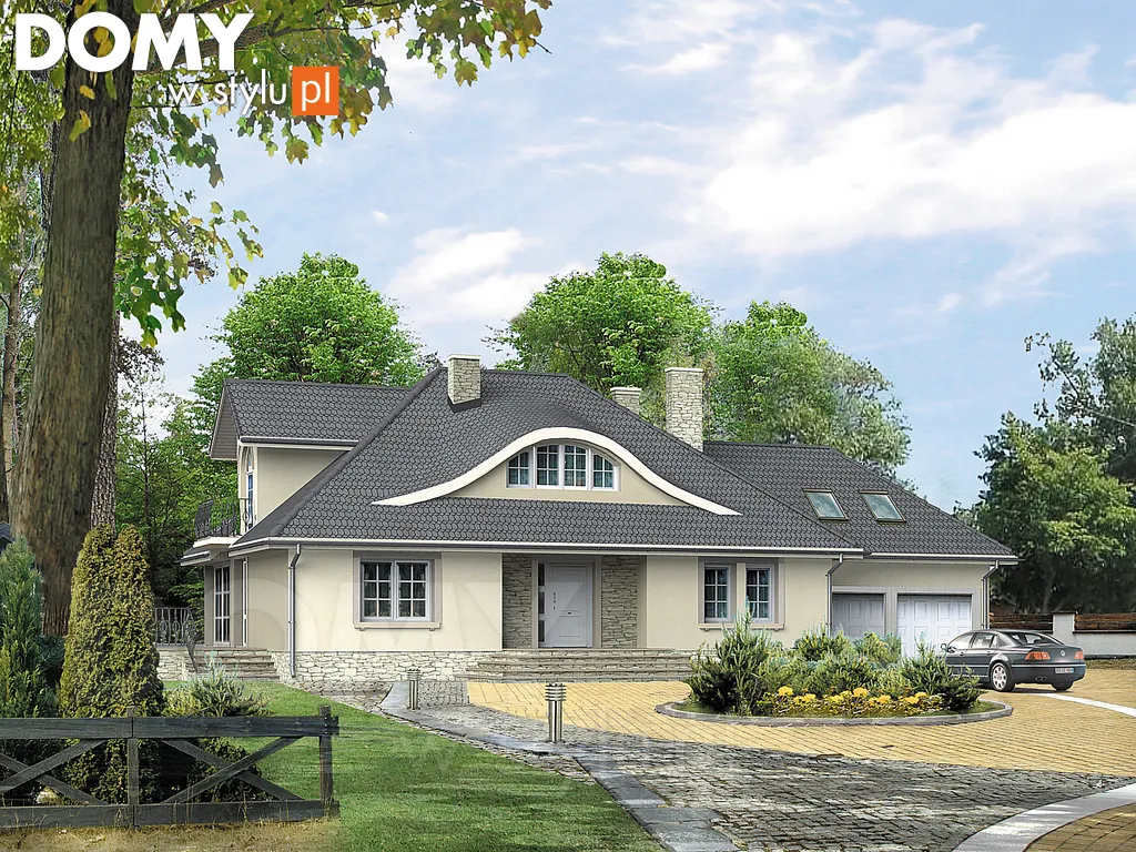 Projekt domu Walc - wizualizacja frontowa