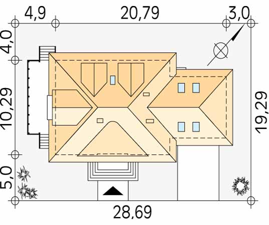 Projekt domu Walc 3 - usytuowanie na działce