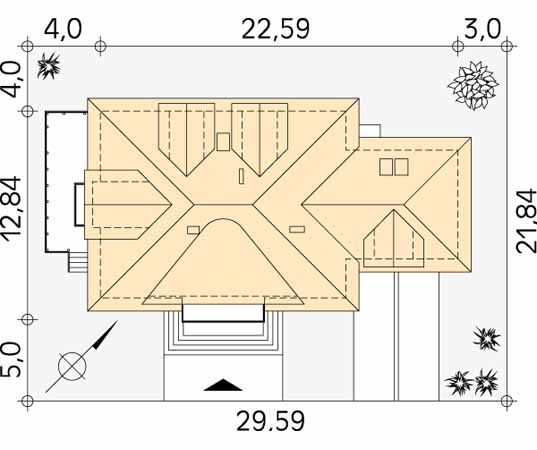 Projekt domu Walc 4 - usytuowanie na działce