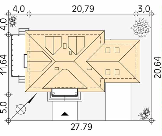 Projekt domu Walc 6 - usytuowanie na działce