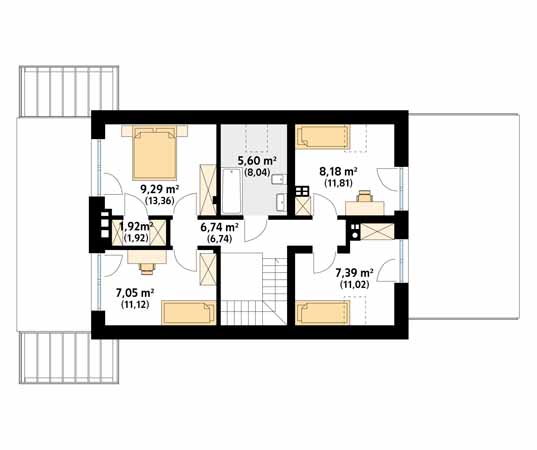 Projekt domu Weranda 4 - rzut poddasza
