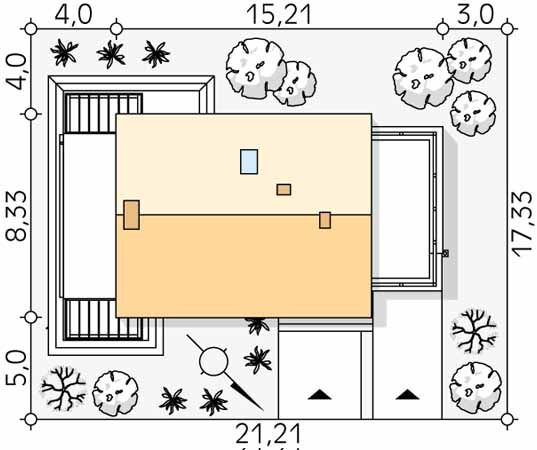 Projekt domu Weranda 6 - usytuowanie na działce