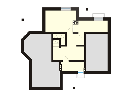 Projekt domu Wiking 2 - rzut piwnicy