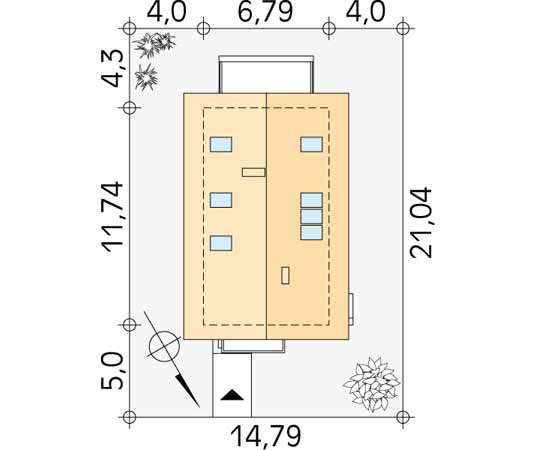Projekt domu Wrzos - usytuowanie na działce