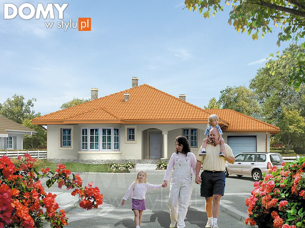 Projekt domu parterowego Zośka 2 - wizualizacja frontowa