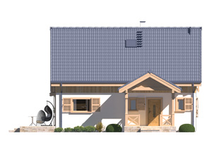 Projekt domu Aksamitka dr-S - elewacje