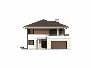 Projekt domu Aplauz - elewacje