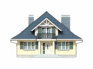 Projekt domu Brawo - elewacje