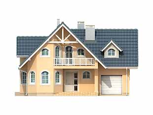 Projekt domu Danuśka - elewacje