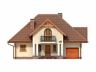 Projekt domu Gama - elewacje